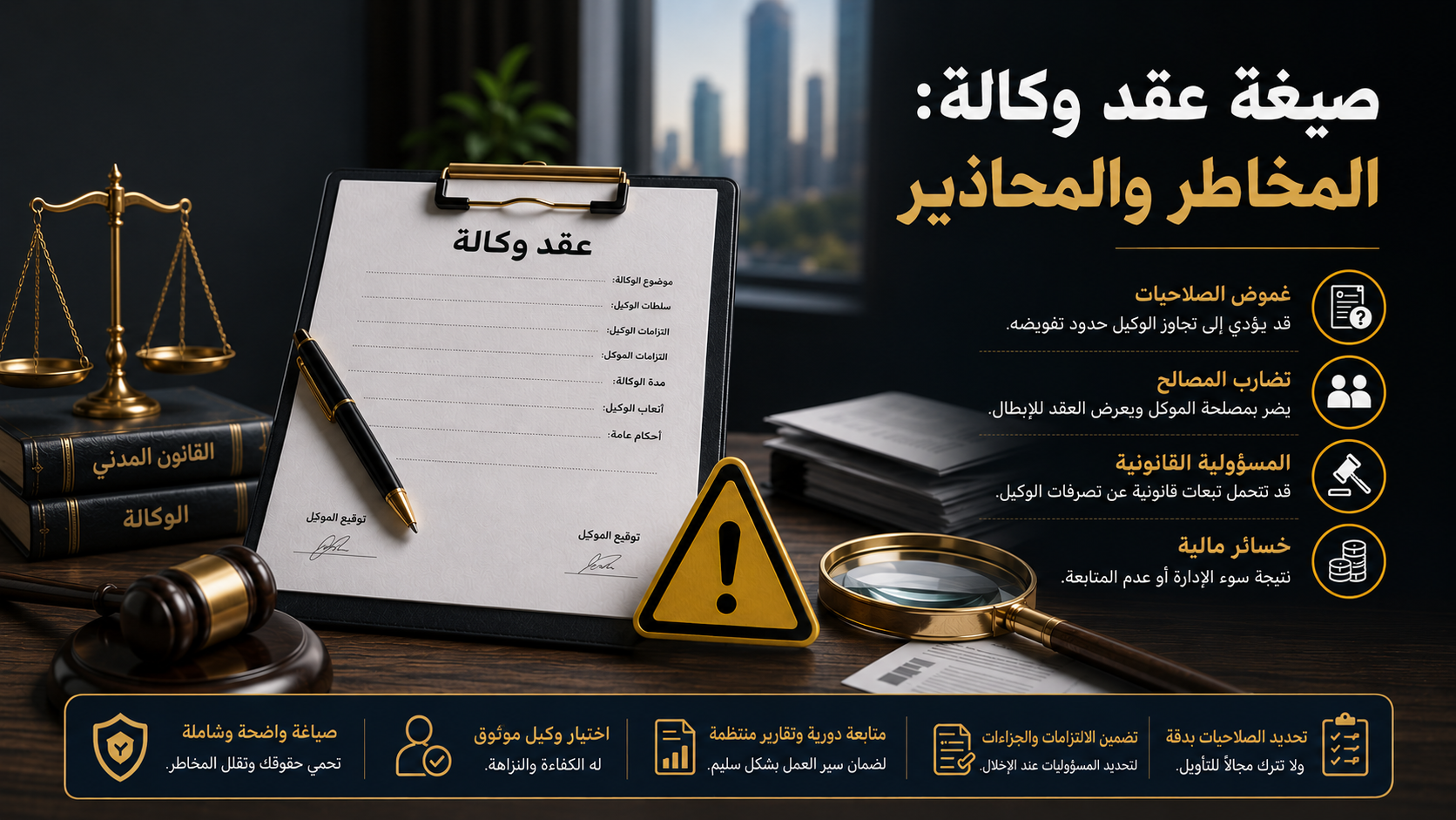 صيغة عقد وكالة: المخاطر والمحاذير
