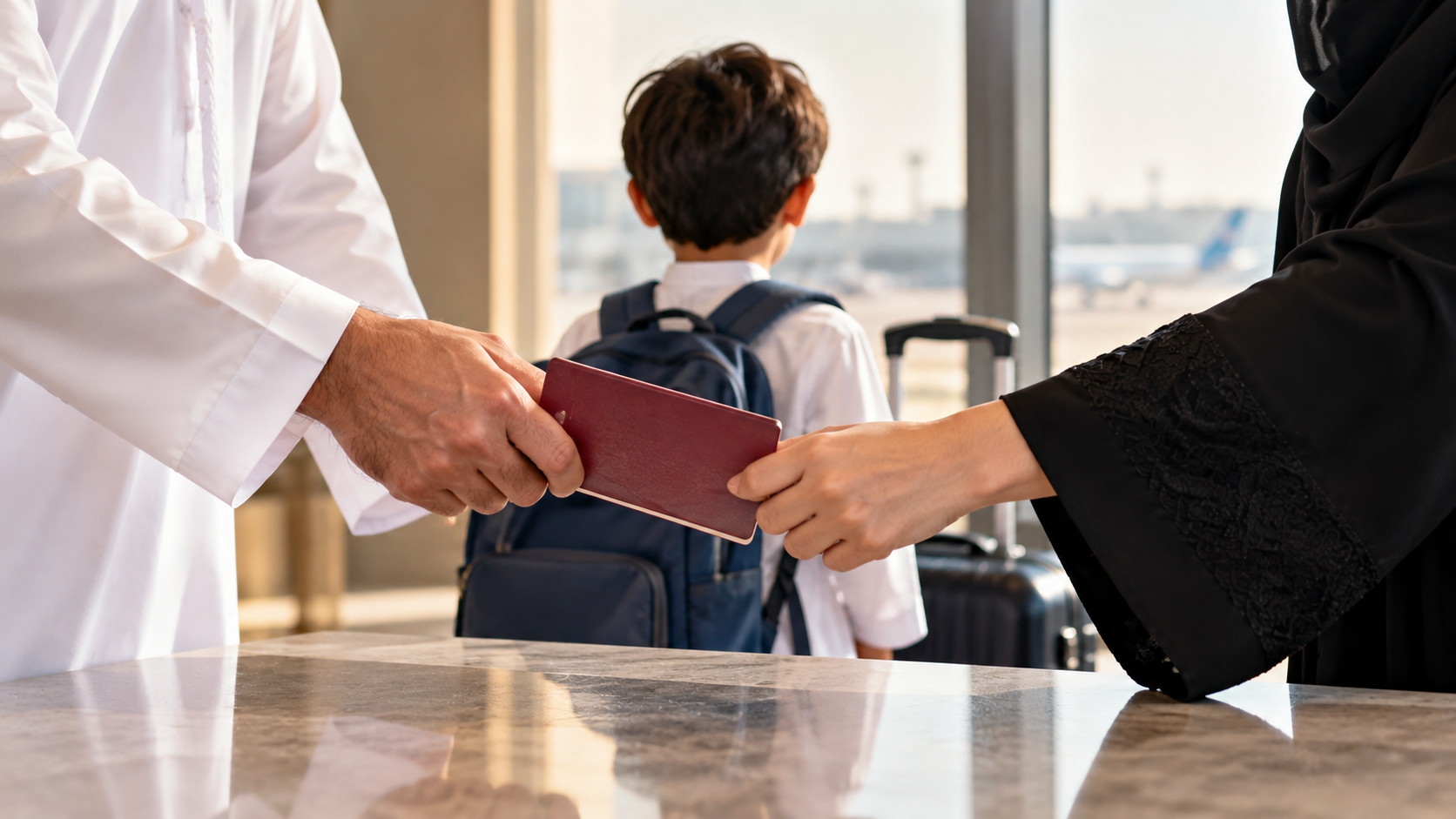 جواز سفر المحضون في الإمارات: مع الأب أم الأم؟