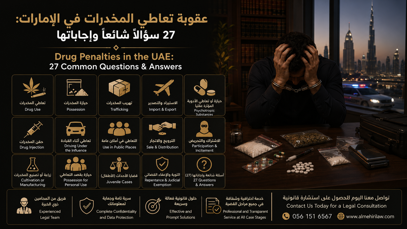 عقوبة تعاطي المخدرات في الإمارات: 27 سؤالاً شائعاً وإجاباتها