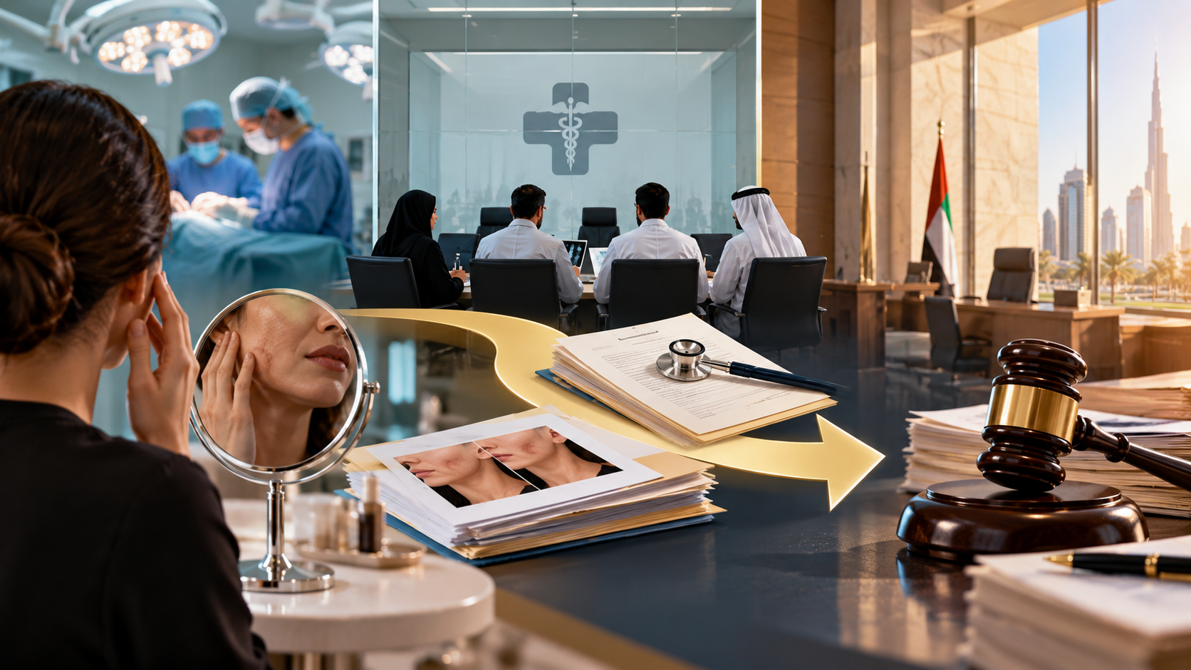 خطأ طبي في عملية تجميل بدبي: شكوى أم تعويض؟
